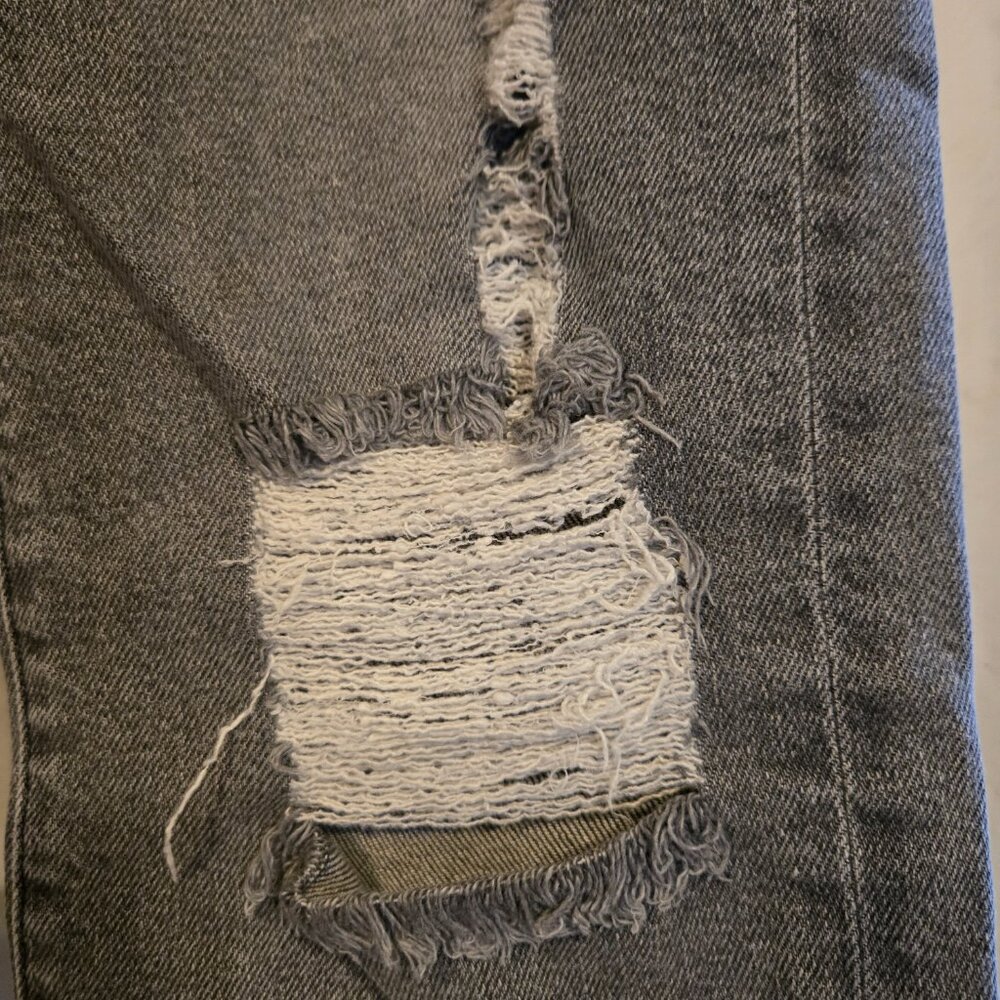 Frame Le Original Jeans Womens Ash Gray Distressed High Rise size 33 - Picture 3 of 13
